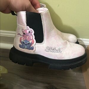 Stitch & Angel Pink Ankle Boots